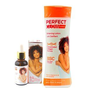 Perfect Glow Carrot Brightening Lotion With vitamins C,E,A,B and Serum